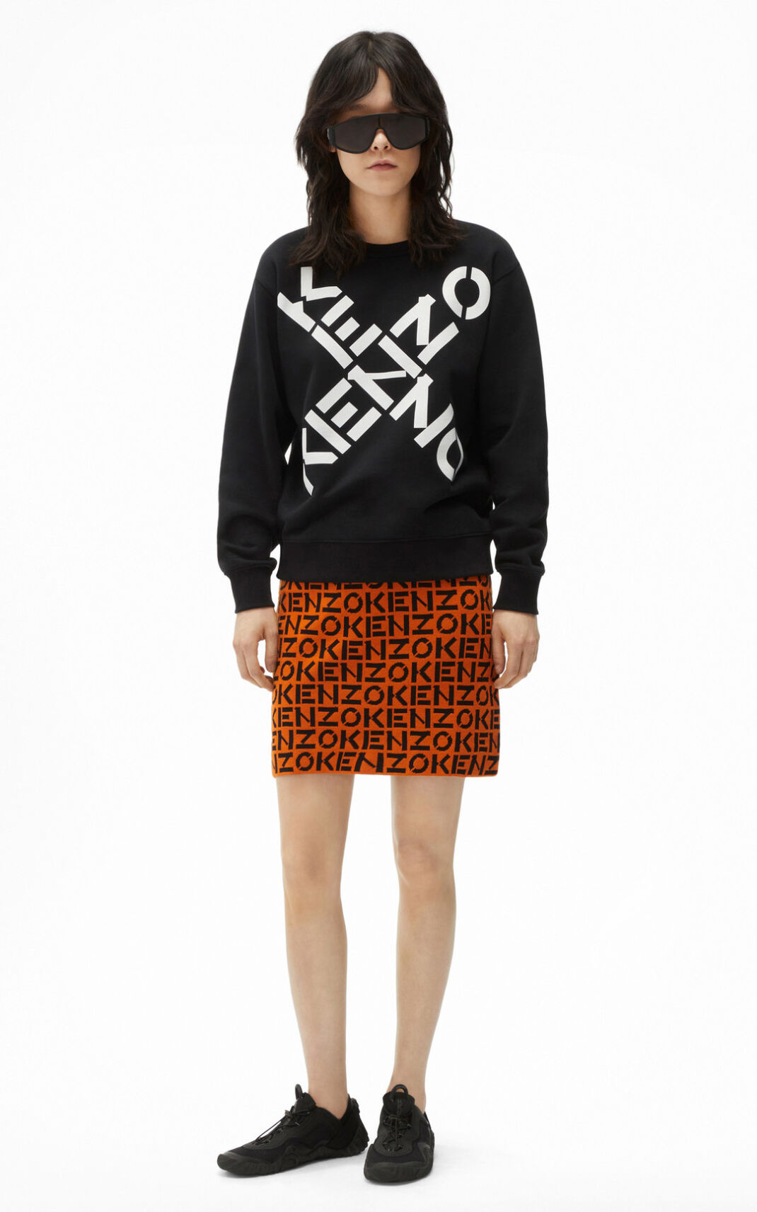 Kenzo Sport Big X Sweatshirt Dam | 37256-QVUW